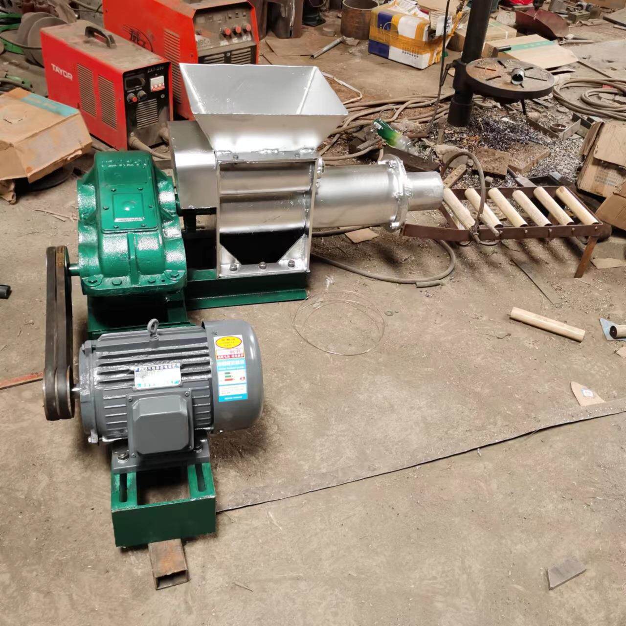 东越生产教学雕塑不锈钢陶瓷练泥机不锈钢陶艺挤出机陶吧挤泥设备