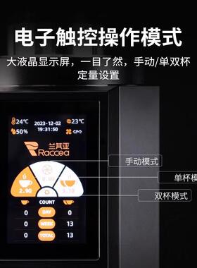 兰GMN其亚RF商8意式刀电动磨豆机83盘时3间定量咖啡豆研磨机用磨