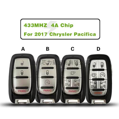 适用于克莱斯勒3/4/5/6键智能钥匙433MHZ 4A M3N-97395900