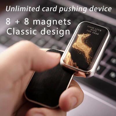 Infinite-position EDC mechanical card-pushing metal fingerti