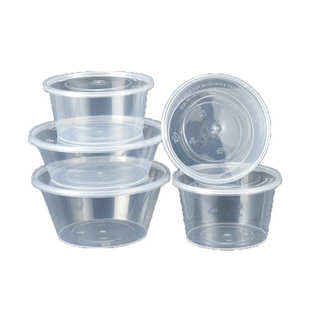 一次性1250ml打包盒圆形外卖快餐盒塑料饭盒食品级加厚快餐汤碗