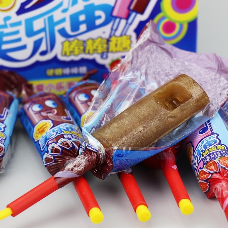 宝珠美乐笛口哨果糖DNA吹笛小子音乐糖棒棒糖网红创意珍休闲零食