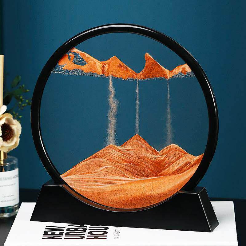 创意流沙画液体沙漏摆件解压办公室桌面客厅装饰品小摆设女生礼物