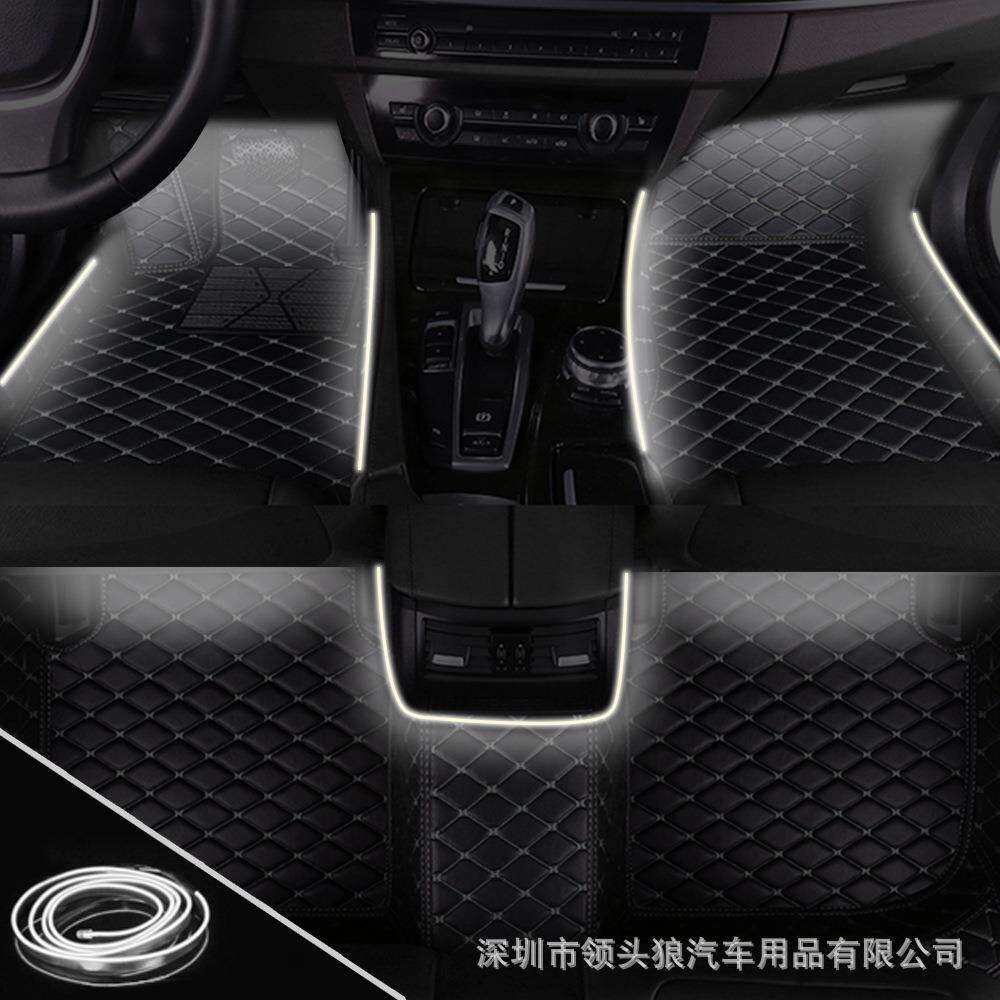 car floor mat 汽车发光脚垫专车专用左右驾驶耐磨防滑地毡垫外贸