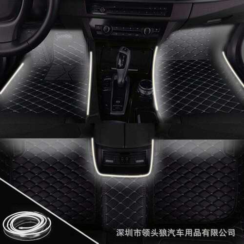 car floor mat 汽车发光脚垫专车专用左右驾驶耐磨防滑地毡垫外贸