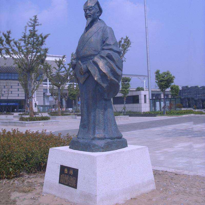 铜人物葛洪雕像 铸铜医圣雕塑 景区人物古代名医铜像园林景观摆件