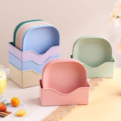 Creative plastic serving dishes, small plates with a base, J