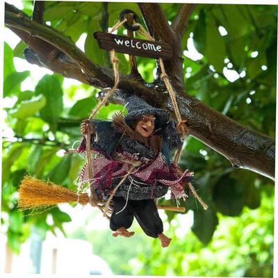 Halloween Witch Hanging Doll Pendant Ghost Flying Witch Horr