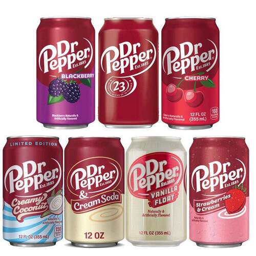 美国进口樱桃胡椒博士汽水 DR PEPPER原味可乐型碳酸饮料355ml