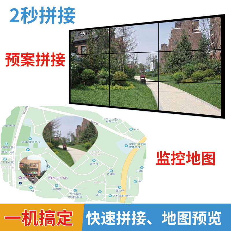 H265编码兼容常规500万800万像素监控网络矩阵视频解码器