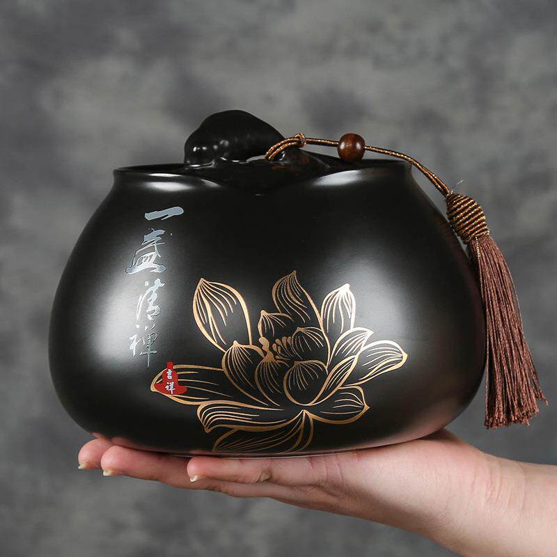 大小号迷你茶叶罐陶瓷密封罐储物罐普洱茶罐储茶罐茶叶罐子大罐