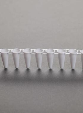 Virya0.1mlPCR8联排管盖光学平盖管盖一体白色管PP材质3312173