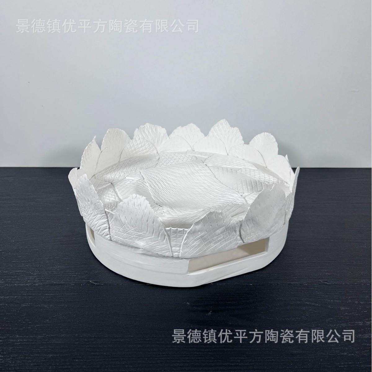 陶瓷果盘托盘禅式客厅家居工艺品高级简约现代轻奢外销
