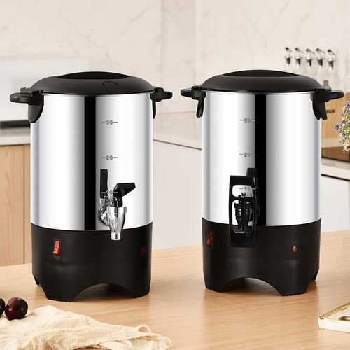 电热泡茶桶30cups不锈钢咖啡桶5L煮蜡桶110V开水桶waxmelter
