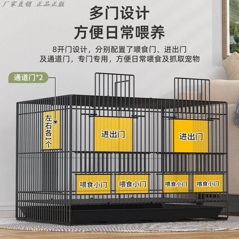 鹦鹉繁殖箱鸟笼子牡丹鸟笼子八哥虎皮玄凤家用带隔断双间鸟笼子