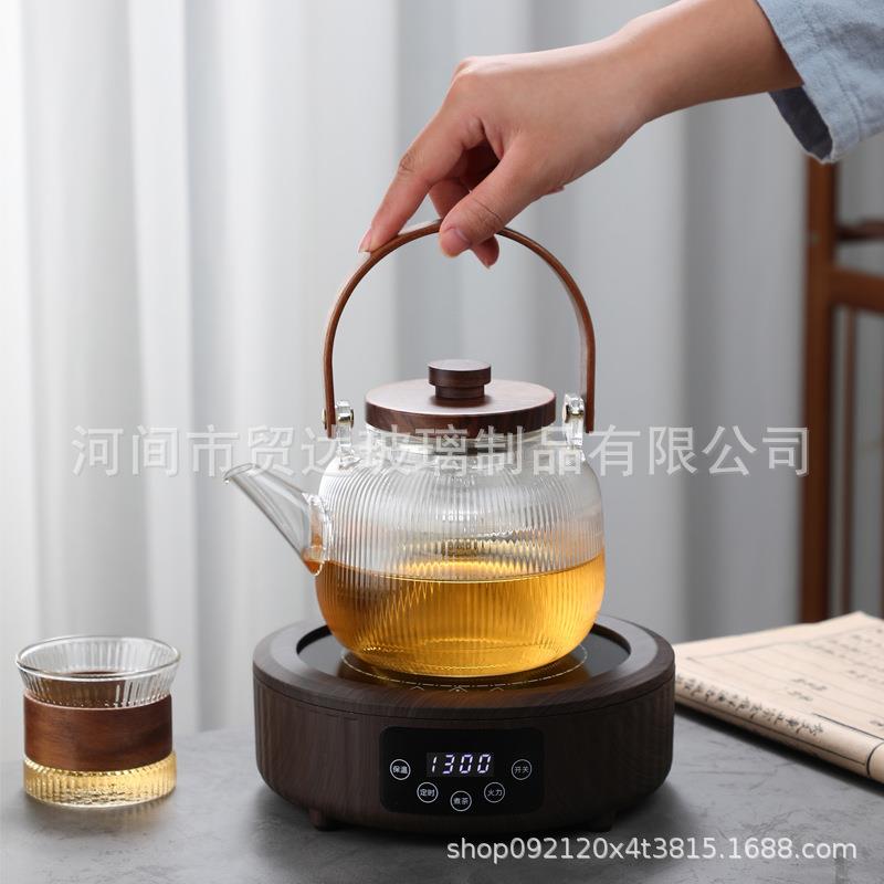 高硼硅泡茶壶电陶炉煮茶壶套餐提梁壶玻璃壶耐热茶具家用煮茶套餐