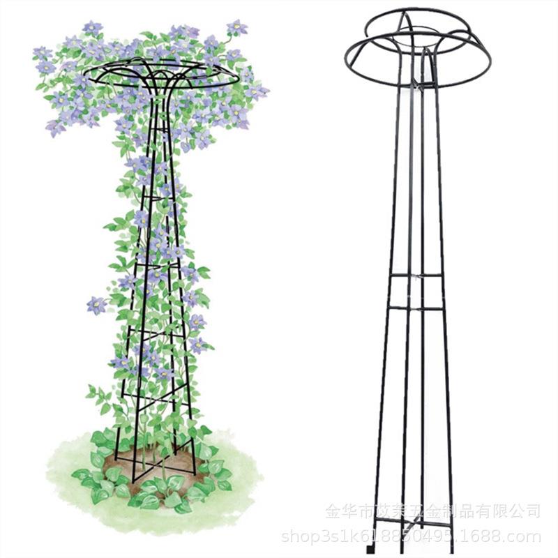 铁园艺黄瓜月季铁线莲攀藤蘑菇伞型花架爬藤架子绿植物支架杆户外