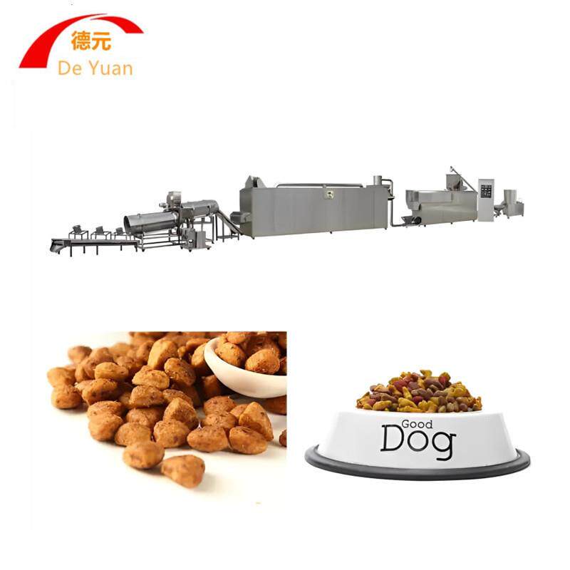 全自动小型狗粮生产线 大型双螺杆狗粮膨化机 大型宠物饲料生产线