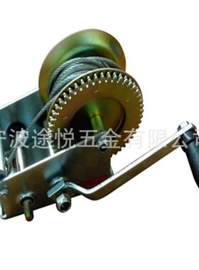 供应3000LBS钢丝绳手摇绞车船用手动绞盘游艇拖车绞盘