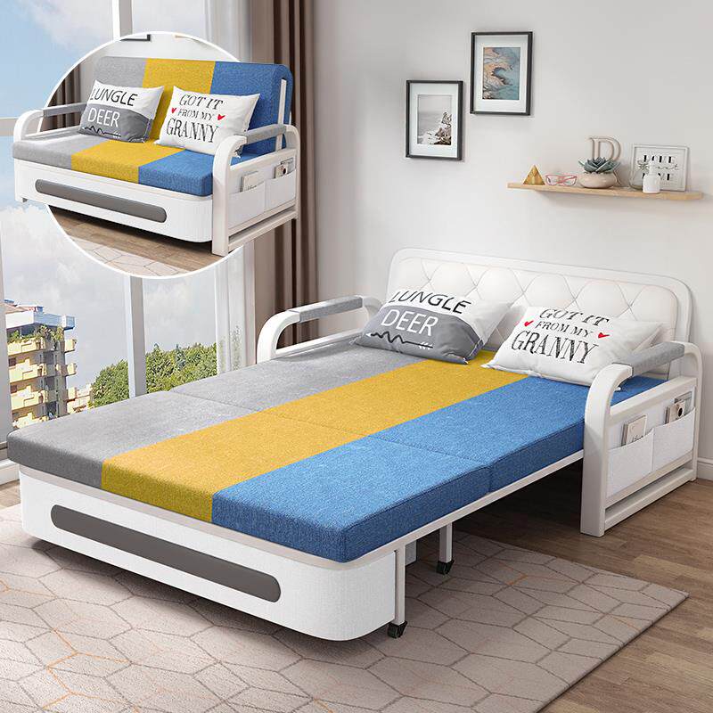 A10L沙发床折叠两用小户型网红款阳台多功能2026新款实木单双人伸