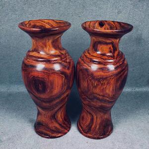 海南黄花梨鬼眼花瓶摆件天眼多多精品实木客厅玄关工艺品摆件收藏
