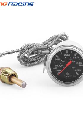 汽车改装52mm机械直感式测温仪摄氏度/华氏度 NPT 1/2,12V ,1.8米