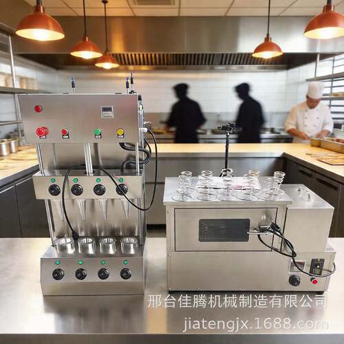 商用甜筒披萨成型机厂家供应手握披萨旋转烤箱螺旋甜筒手握披萨机
