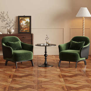 中古风民宿沙发椅酒店会所休闲桌椅法式复古客厅阳台沙发茶几组合