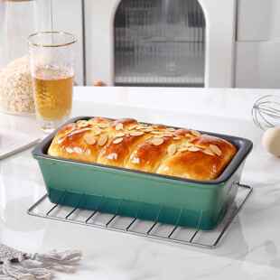陶瓷烤盘烘焙釉下彩热销蛋糕模具面包长方形吐司烤盘烤箱烘焙工具