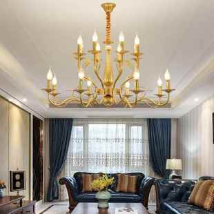 美式 房间温馨家用灯简约餐厅灯具 吊灯主卧室led客厅大灯大气欧式