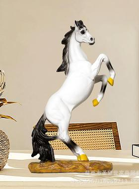 马到成功摆件欧式家居饰品乔迁开业客厅办公室仿生树脂工艺品