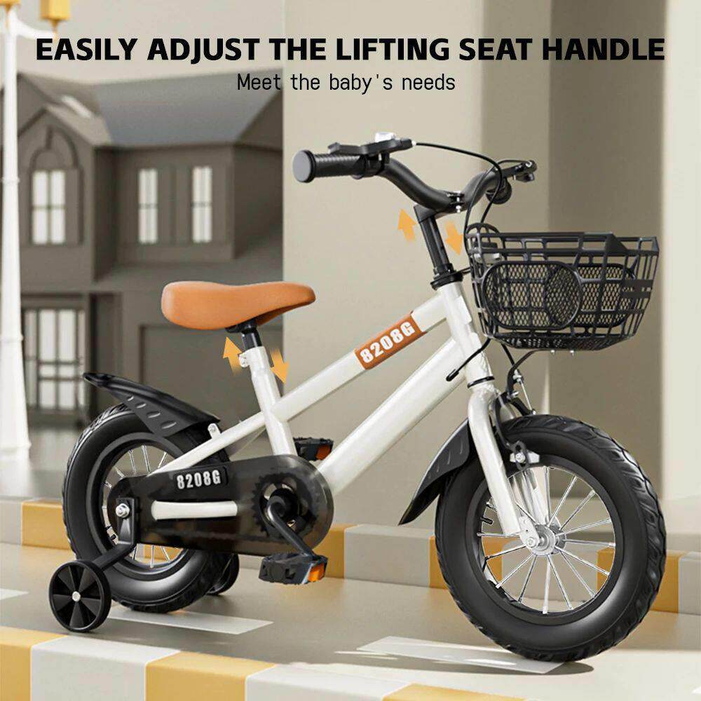 Kids Bike Bicycle for Girls Ages 3-7 Years with Training Whe