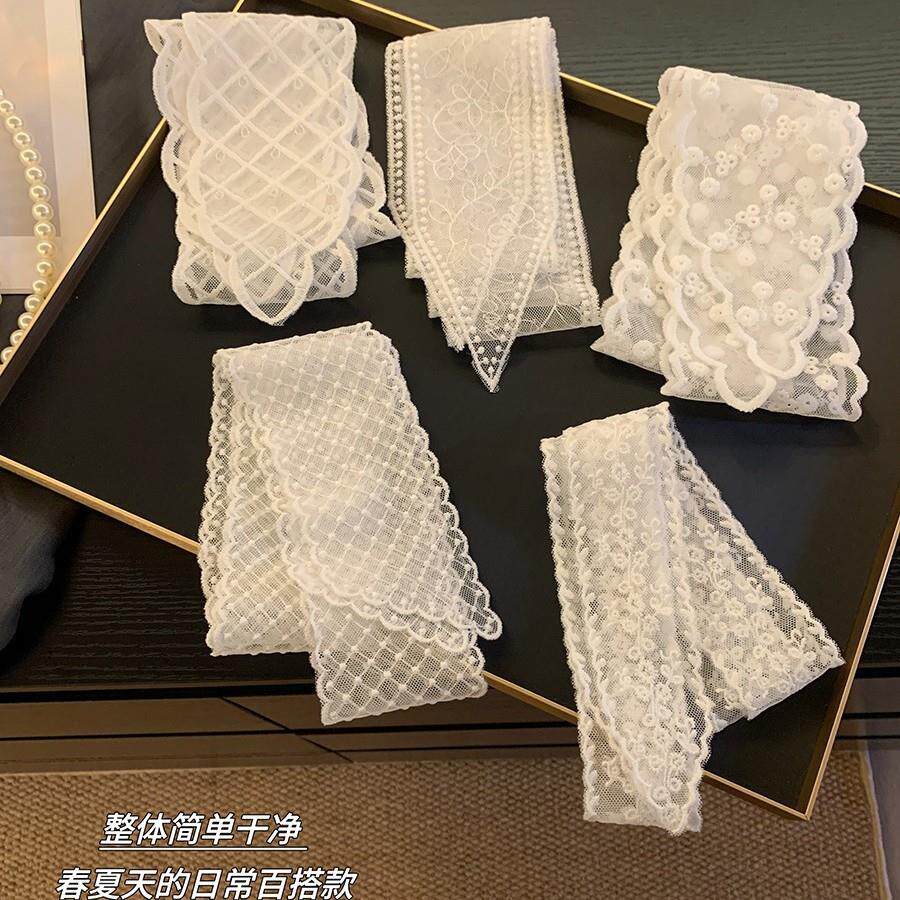 蕾丝发带韩版新款森系丝巾飘带绑头发网红小仙女仙扎头发发饰厂家