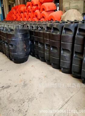 恒适疏浚大型管道浮筒两半体夹管塑料浮体孔径500套管浮漂