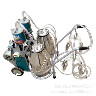 创普HL-JN05 手推式双桶活塞挤奶器 牛羊便携式挤奶机