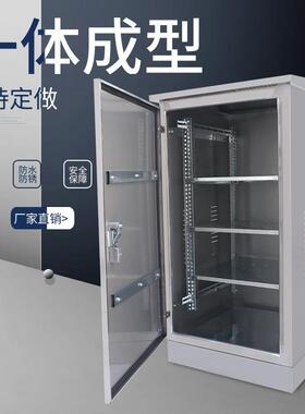 不锈钢配电箱户外防水机柜弱电交换机监控箱6U12U24U室外防雨设计
