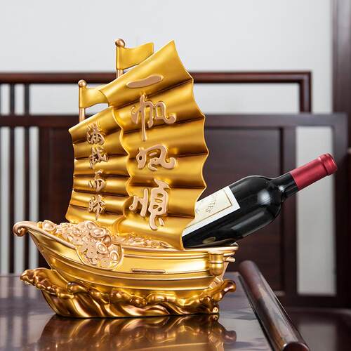 创意帆船模型一帆风顺家居客厅装饰品摆件酒柜玄关书架桌面酒架