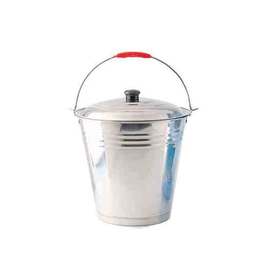 洛港30*30直筒19升水桶带盖不锈钢水桶手提式304提桶油桶储水加厚