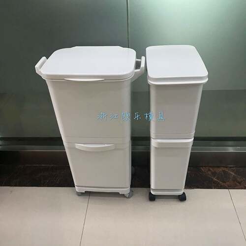 开发38L/45L分类垃圾桶模具 干湿分离免费设计垃圾桶模具注塑件