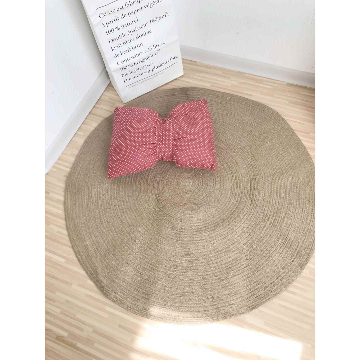 高档北日欧式 素色圆形简约垫桌 地毯 加厚棉垫线沙发垫 床边 茶