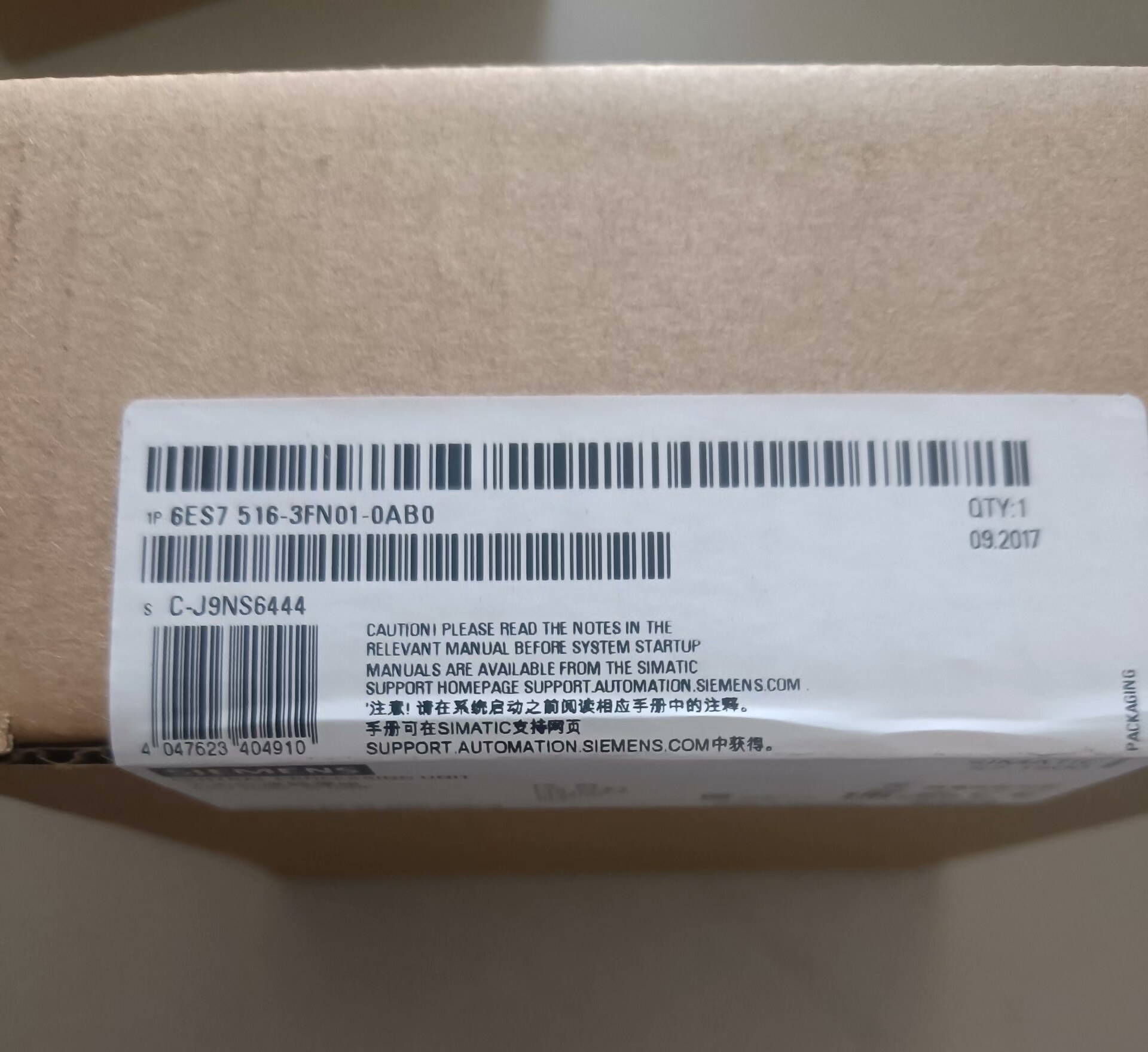 6ES7516-3FN01-0AB0 全新原装正品 标价