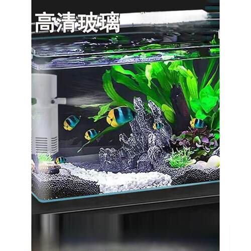 长80宽40鱼缸水族箱客厅小型迷你桌面免换水生态造景热弯超白玻璃