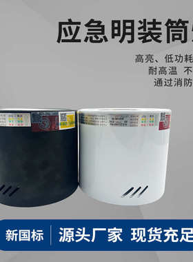 6开寸筒吸灯消防应急灯孔5明装寸4寸led批发免顶筒应急灯明装