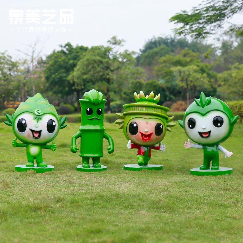 玻璃公钢卡竹精灵竹笋鸡雕塑件户外竹仿真摆件林草坪通景区园摆林