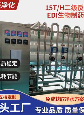 15吨二级反渗透edi生物制药设备净水器用水处理设备去离子水设备