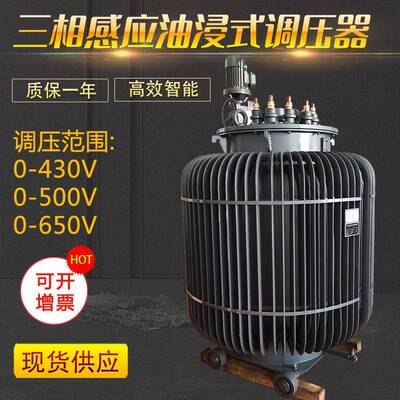 上海厂家三相感应式调压器油浸式380V输入0-650V可调变压器