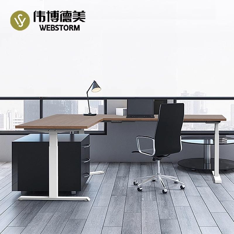 美伟博德F8L型升降无品牌/转动角电脑桌电职员办公桌子老板桌拐角