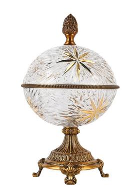 家居软装饰品样板房家用客厅餐桌茶几摆设高级感玻璃果盘摆件轻奢