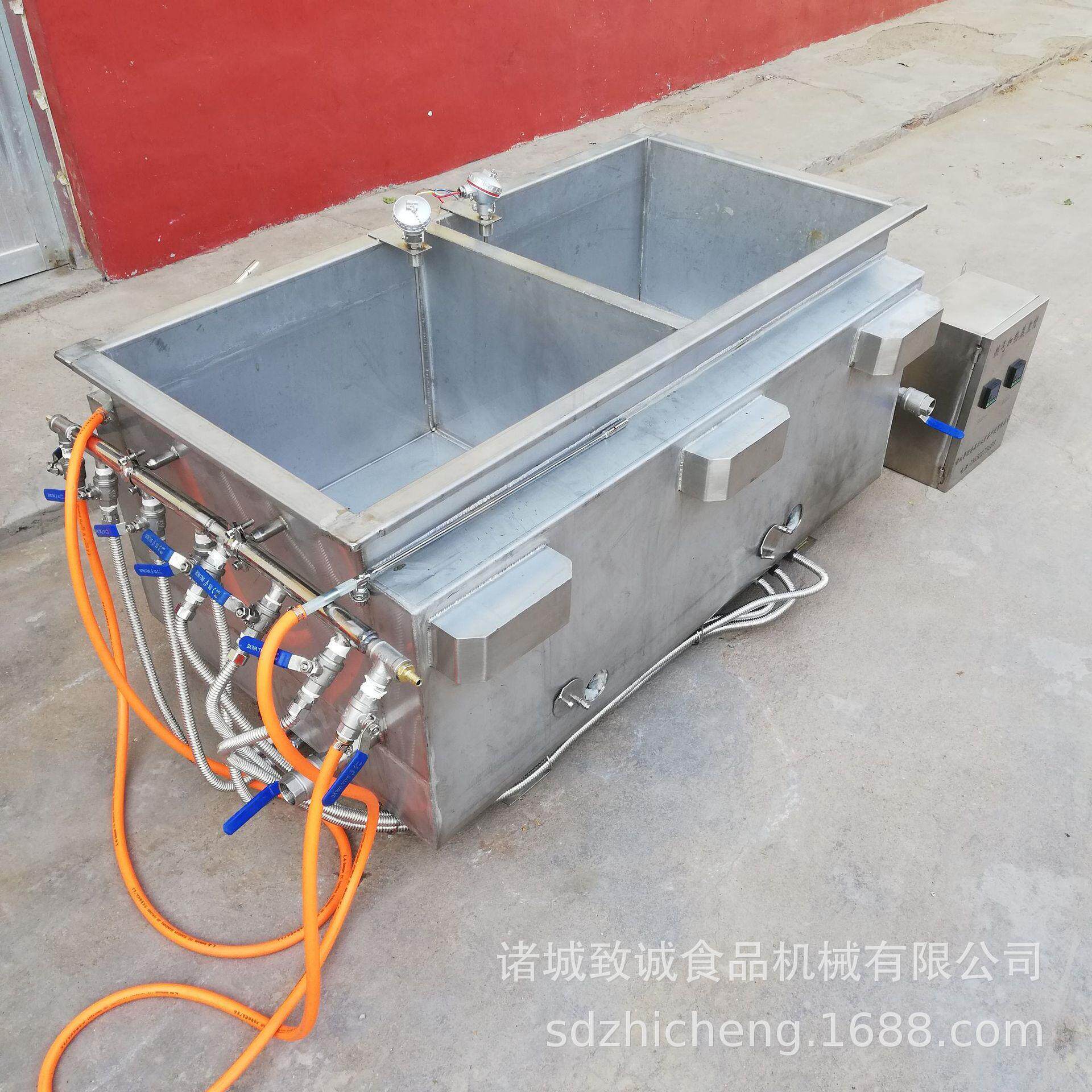 促销数显燃气加热水槽双层丸子定型蒸煮槽不锈钢物料降温冷却槽
