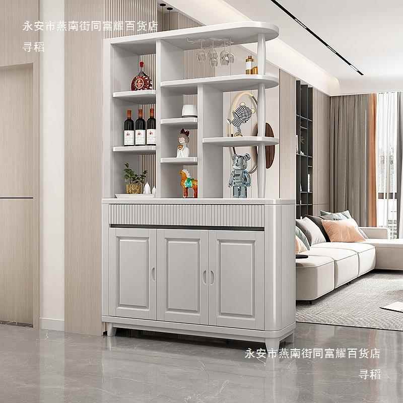 实木隔断入户玄关柜客厅正对门现代简风双约面柜门厅间屏311厅柜